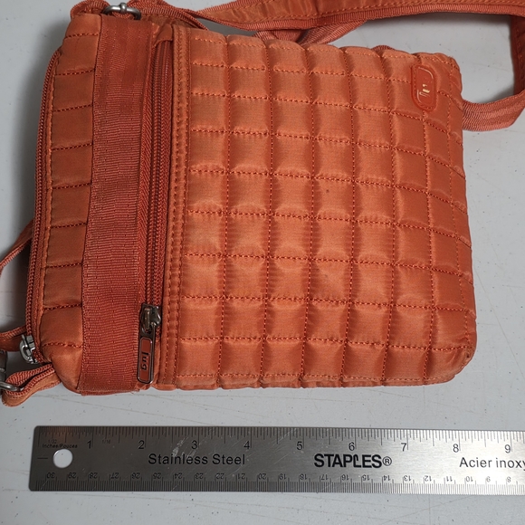 Lug Vibrant Orange Quilted Cross Body Bag - Picture 6 of 10